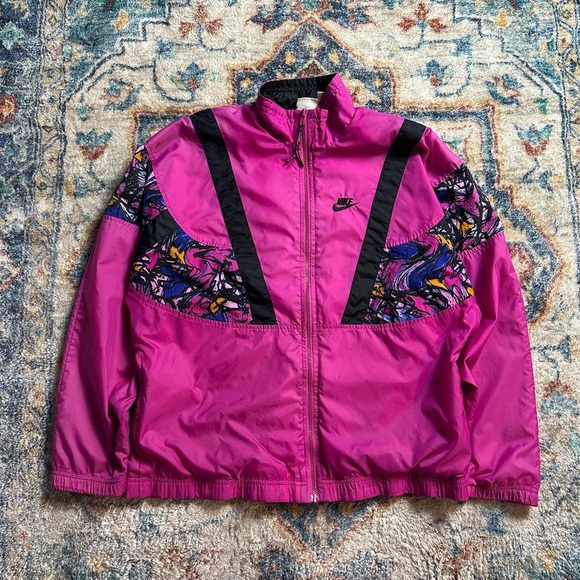 Vintage Nike Abstract Zip-up Jacket Large - Picture 1 of 5